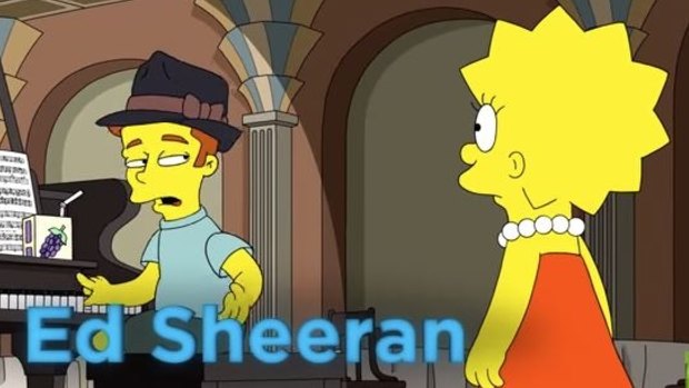 Simpsons fans have gotten their first look at Ed Sheeran's cameo appearance.?