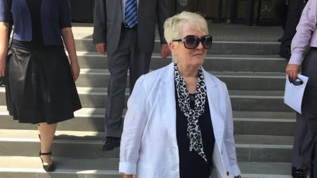 Marlene Wilton leaves Newcastle Supreme Court after her emotional statement.