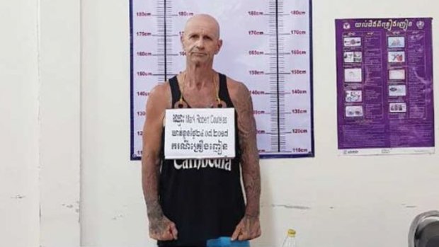 Australian Mark Coutelas, 57, was arrested in Cambodia in July.