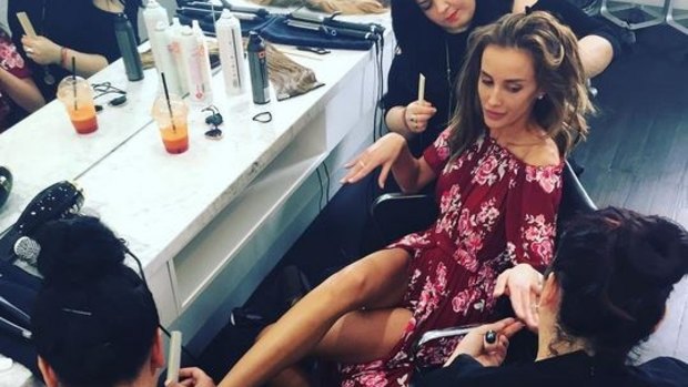 Rebecca Judd preparing for the Brownlow Medal last week.