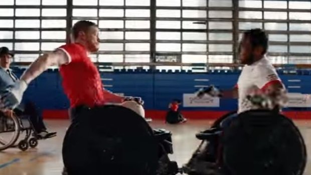A still from the "We are the Superhumans" Paralympic ad.