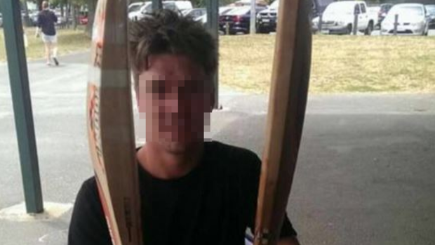 Accused: The image posted by David Warner (pixelated by Fairfax Media).