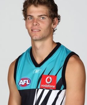 Hugh Minson when he was drafted with Port Adelaide.