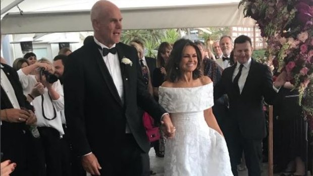 Today's Lisa Wilkinson and husband Peter FitzSimons recently said 'I do' ...  again.