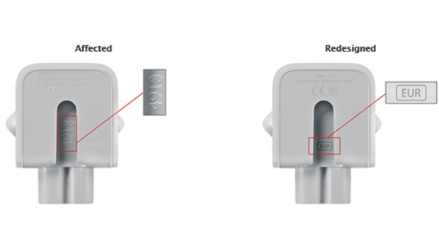 Check the underside of your adaptor to see if it is affected by the recall.