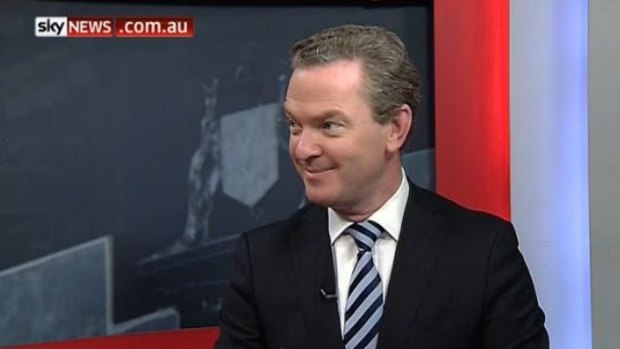 Education Minister Christopher Pyne during Monday afternoon's interview.