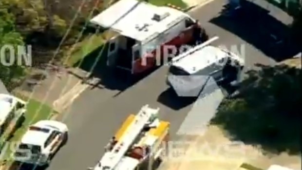 Police locked down a Burpengary street on Wednesday after explosives were discovered.