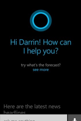 Cortana, Microsoft's digital assistant.