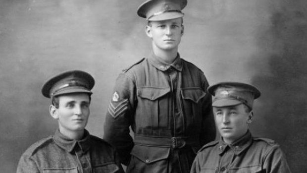 Theo, George and William Seabrook, killed in the Battle of Menin Road in 1917.