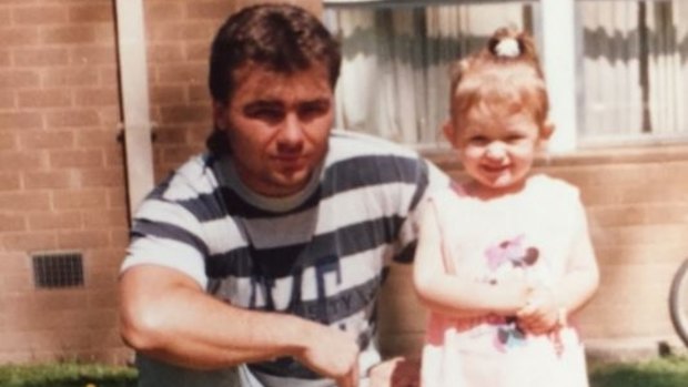 Anthony Caristo in 1994 with his daughter, Carley, who is now 27. The photo was supplied by his family.