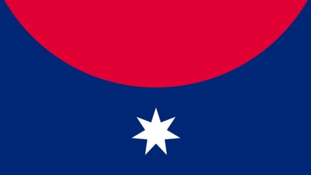 Design for Australian flag by Austrian artist Friedrich Hundertwasser
