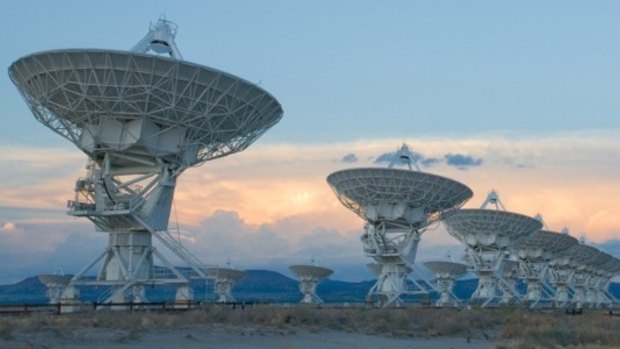 The Very Large Array radio telescope in New Mexico, which was used to detect the radio bursts.