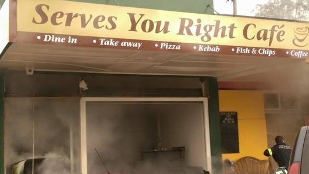 The Serves You Right Cafe in Ravenshoe was devasted in the blast.