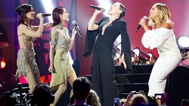 Arena took to the stage with Jessica Mauboy and The Veronicas on the night with a special rendition of Chains, but Jade was not asked to be in the mix.