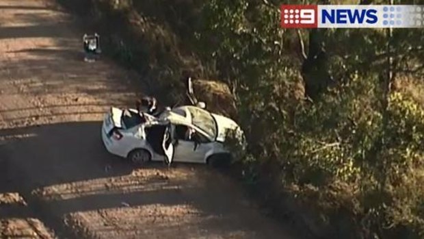 Police claim the boys were in this car before it crashed in Upper Lockyer.