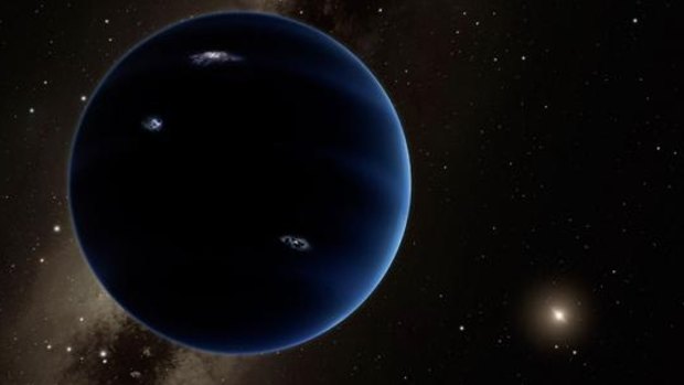 An artist’s rendering of Planet Nine.
