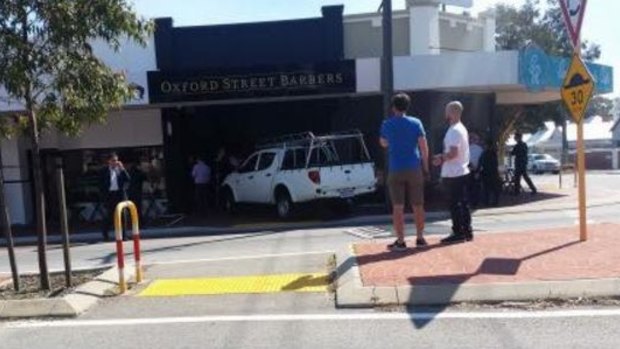 Oxford Street is semi-blocked in both directions.