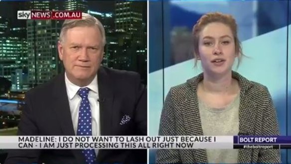 Madeline, who was fired for saying she would vote 'no' in the same-sex marriage survey, hit back on Tuesday.