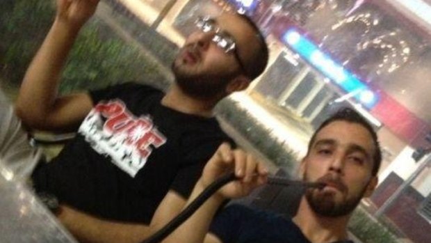 Chilling video: Mohammad Kiad and Omar Al-Kutobi allegedly vowed to stab the kidneys and necks of their vicitm. 