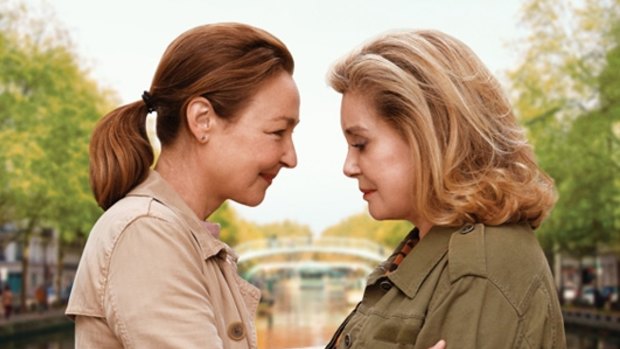 Catherine Frot and Catherine Deneuve in The Midwife. 