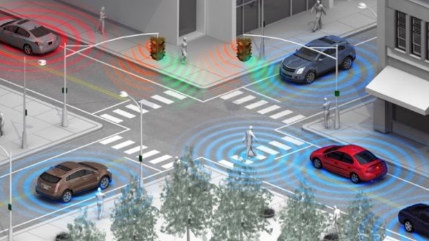 Crash-avoidance technology uses sensors to detect objects.