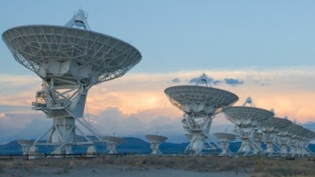 The Very Large Array radio telescope in New Mexico. 