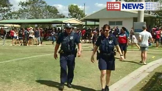 Police were called to a brawl at a rugby match in Townsville that involved more than 200 people.