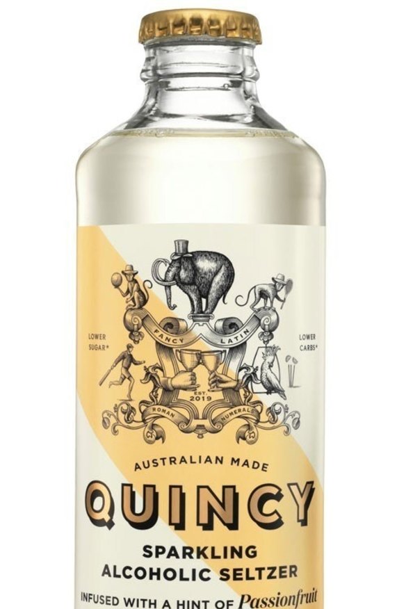 Quincy Passionfruit hard seltzer, launched by Lion Australia in November 2019.