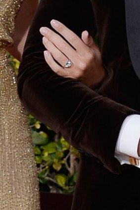 The ring sparked wedding talk on the red carpet.