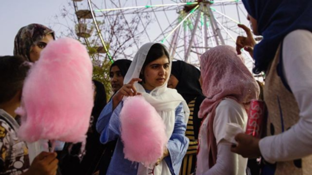 Malala Yousafzai spent her birthday with girls who had been forced to leave school. 