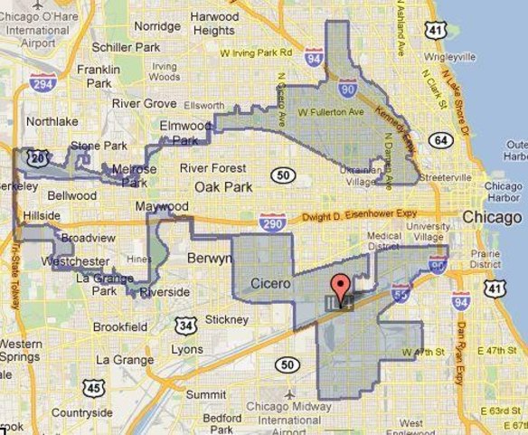 "The Latin earmuffs": Illinois' 4th congressional district.