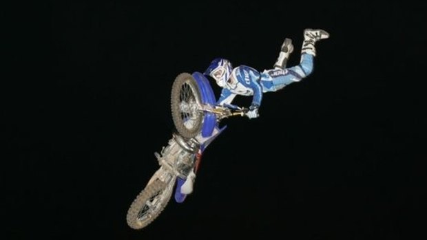 Local Bundaberg rider Clinton Moore defying gravity with his freestyle MX.