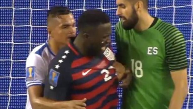 Jealous type: Jozy Altidore said his girlfriend was mad because "she's like, 'Only I can bite you, only I can grab your nipples.'"
