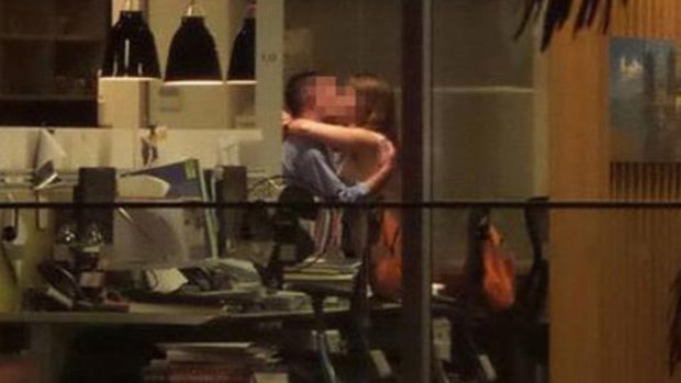 Caught in the act ... Two office workers at Marsh Ltd in Christchurch did not show up for work on Monday after images of them having sex in the office - taken by patrons at a nearby pub - went viral.