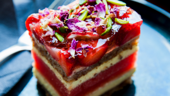 Black Star Pastry's famous strawberry and watermelon cake. 