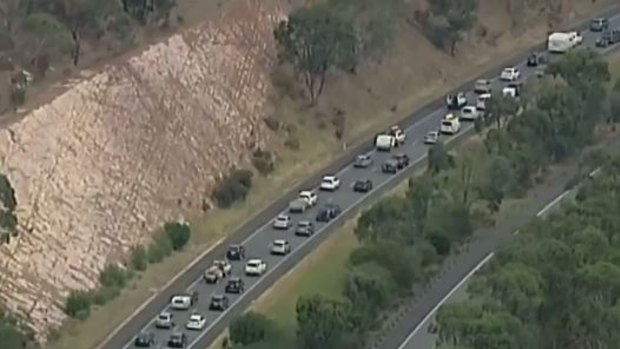 Easter Monday traffic on the Bellarine Highway.