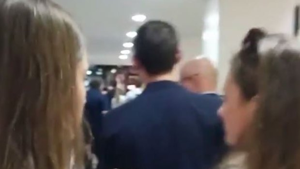 This photograph was uploaded as people were evacuated from Cairns airport when a man threatened to set himself alight.