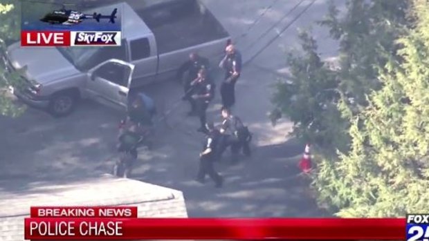 The final moments of the police chase were broadcast on live television.