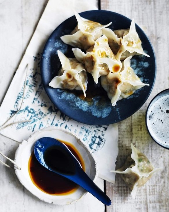 Perfect parcels: Prawn wontons with chilli oil and soy sauce <a href="http://www.goodfood.com.au/good-food/cook/recipe/prawn-wontons-with-chilli-oil-and-soy-sauce-20130425-2ih0p.html?rand=1391055948919"><b>(recipe here)</b></a>.