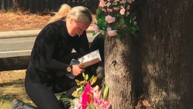 Luna's owner visited the reserve to read the tributes made by the local community. 
