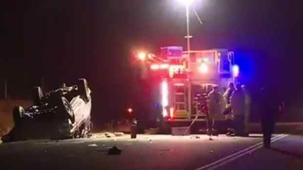 A passenger has died, while four others have been hospitalised after a car rolled in Townsville on Friday afternoon.