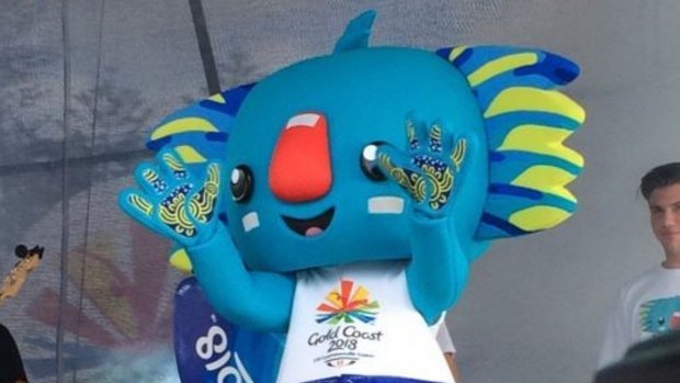 The Commonwealth Games mascot Borobi the surfing koala.