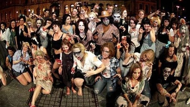 The undead take over the streets of Brisbane for the Zombie Walk.