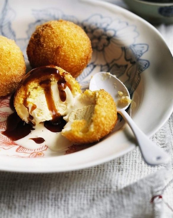 For a sweet finish, try this Adam Liaw's spin on a Western Chinese restaurant classic; fried ice cream <a href="http://www.goodfood.com.au/good-food/cook/recipe/fried-icecream-20150615-3xsyp.html"><b>(recipe here)</b></a>.