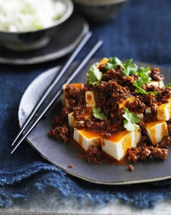 Textural and spicy: Hot beef and tofu <a href="http://www.goodfood.com.au/good-food/cook/recipe/spicy-hot-beef-and-tofu-20140114-30shg.html?rand=1391055658585"><b>(recipe here)</b></a>.