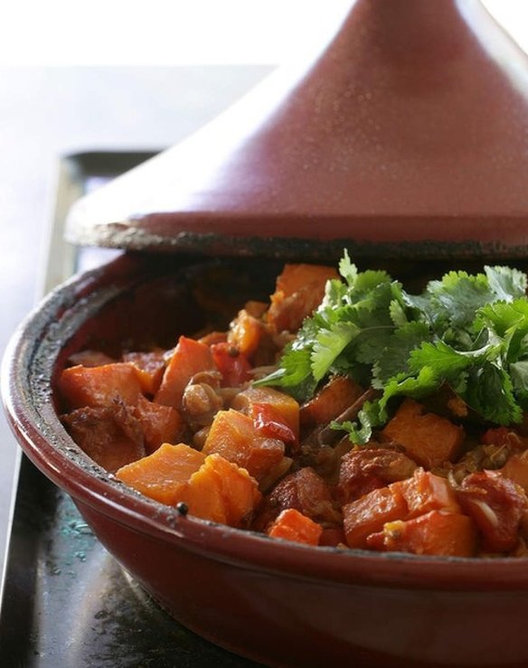 This ginger and vegetable tagine is packed with flavour and colour <a href="http://www.goodfood.com.au/good-food/cook/recipe/ginger-and-vegetable-tagine-20111019-29w57.html?rand=1394661141774"><b>(Recipe here).</b></a>