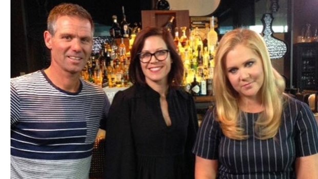 If looks could kill ... Amy Schumer was unimpressed with KIIS FM hosts Matt Tilley and Jane Hall.