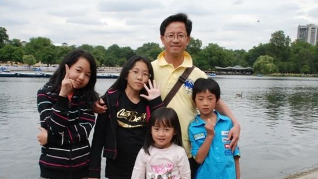 Matthew Ng and his children Megan, 12, Isabella, 13, Alexandra, 5, and Hugo, 8. Isabella is from a previous relationship and died of anorexia-related complications in January 2013. Ng was not told of her death for two years.