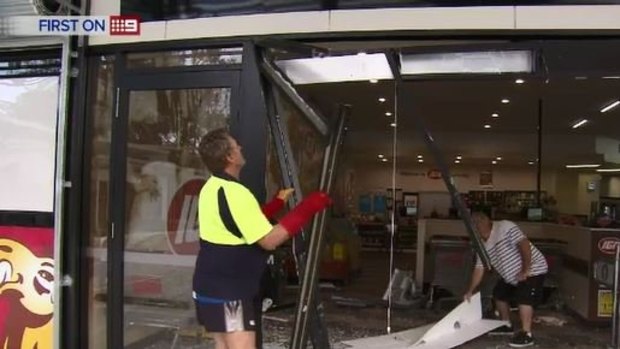 The clean-up continues at Bundamba's IGA store, after a ram raid early Monday.