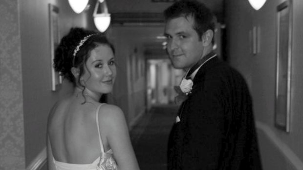 Tragic death: Jill Meagher and her husband Tom on their wedding day.
